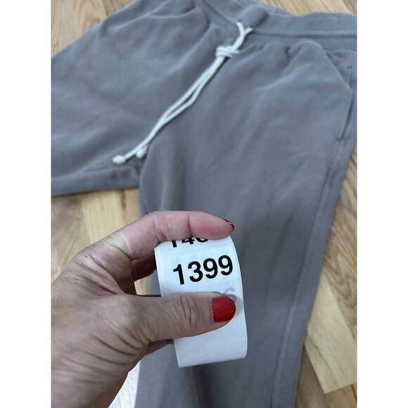 john elliott sweatpants gray taupe jogger men's size small raw edge drawstring - Picture 10 of 10